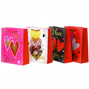 Купить Пакет бумажный с фольгой 26х32х10см №329M оптом